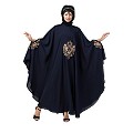Designer Irani Kaftan with embroidery work- Navy blue